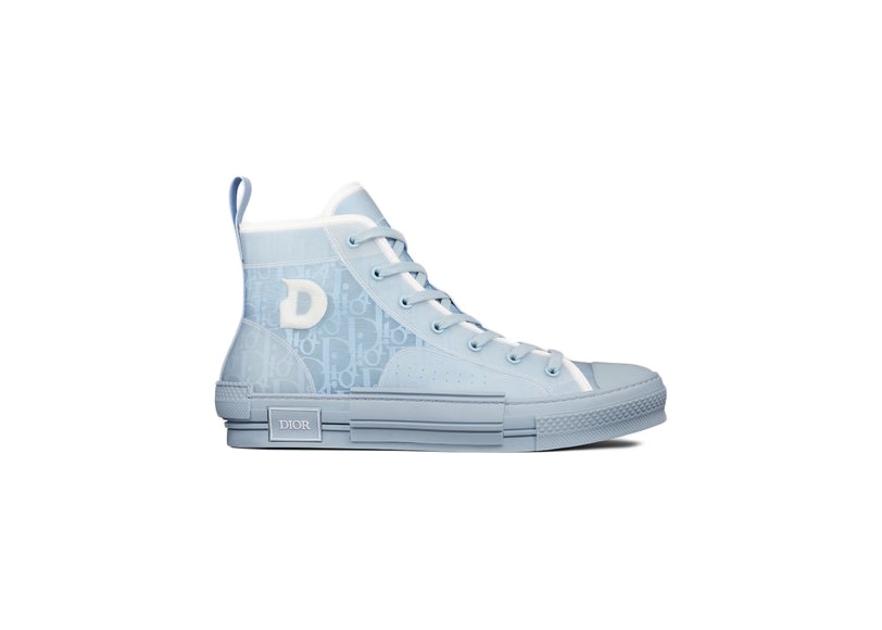 DIOR BY ERL B23 HighTop Sneaker Blue Dior Oblique Mirage Quilted Technical  Fabric with Swirl Motif  DIOR US